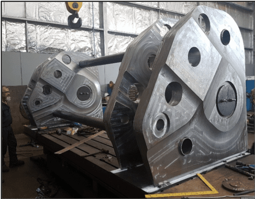 Dragline Mast Head machined from a single plate at Field Engineers
