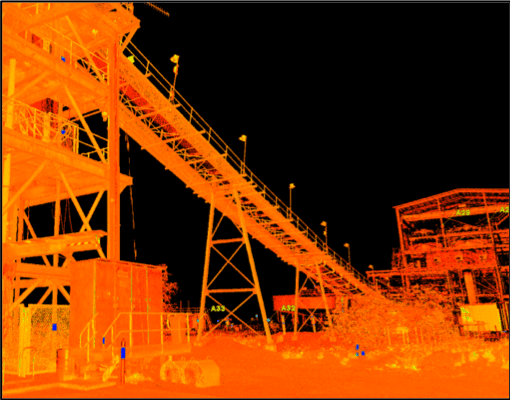 Conveyor Bridge Laser Scanning at Field Engineers