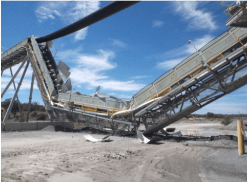 Conveyor Bridge Collapse, at a Goulburn NSW quarry - Forensic Engineering Services at Field Engineers